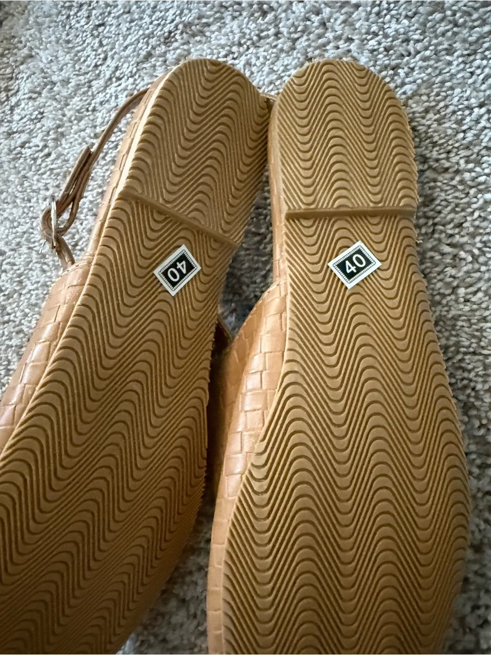 Unk Camel Woven Slingback Flats